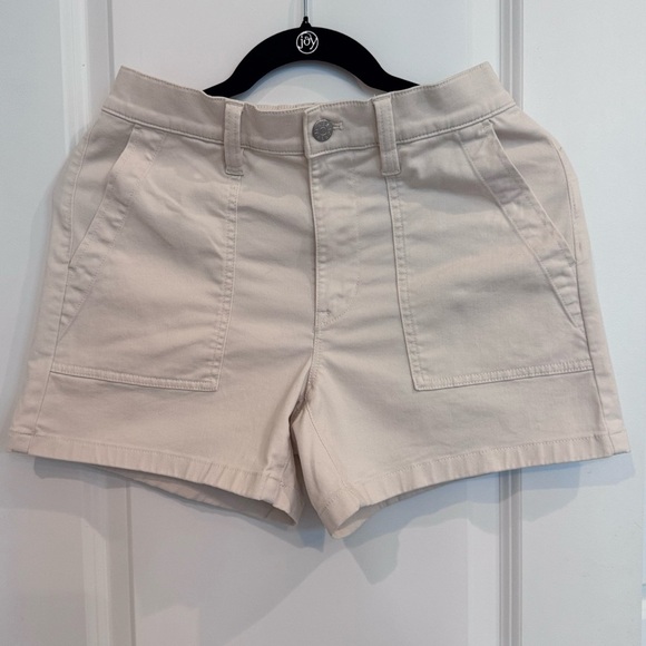 J.Crew High-Rise Utility Chino Shorts Beige Cotton Twill Casual Classic 24 - Picture 3 of 11